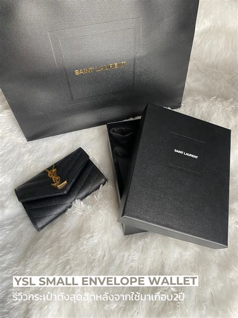 ysl small envelope wallet ราคา|รีวิว YSL SMALL ENVELOPE WALLET หลังจากใช้มาเกือบ2ปี.